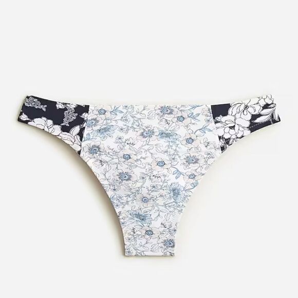 New J.Crew High-Rise Cheeky Bikini Bottom in Mixed Magnolia Floral Size Medium - Picture 1 of 7